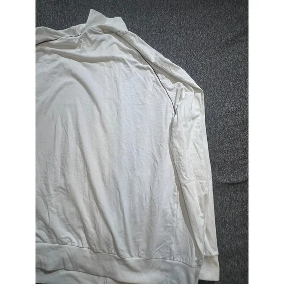 Boss Men's White Full Zip Long Sleeves Mock Neck Jacket Size 2XL